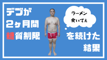 【ダイエット】デブが2ヶ月間糖質制限を続けた結果