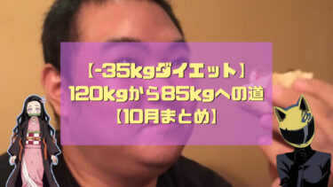 【-35kgダイエット】120kgから85kgへの道【10月まとめ】